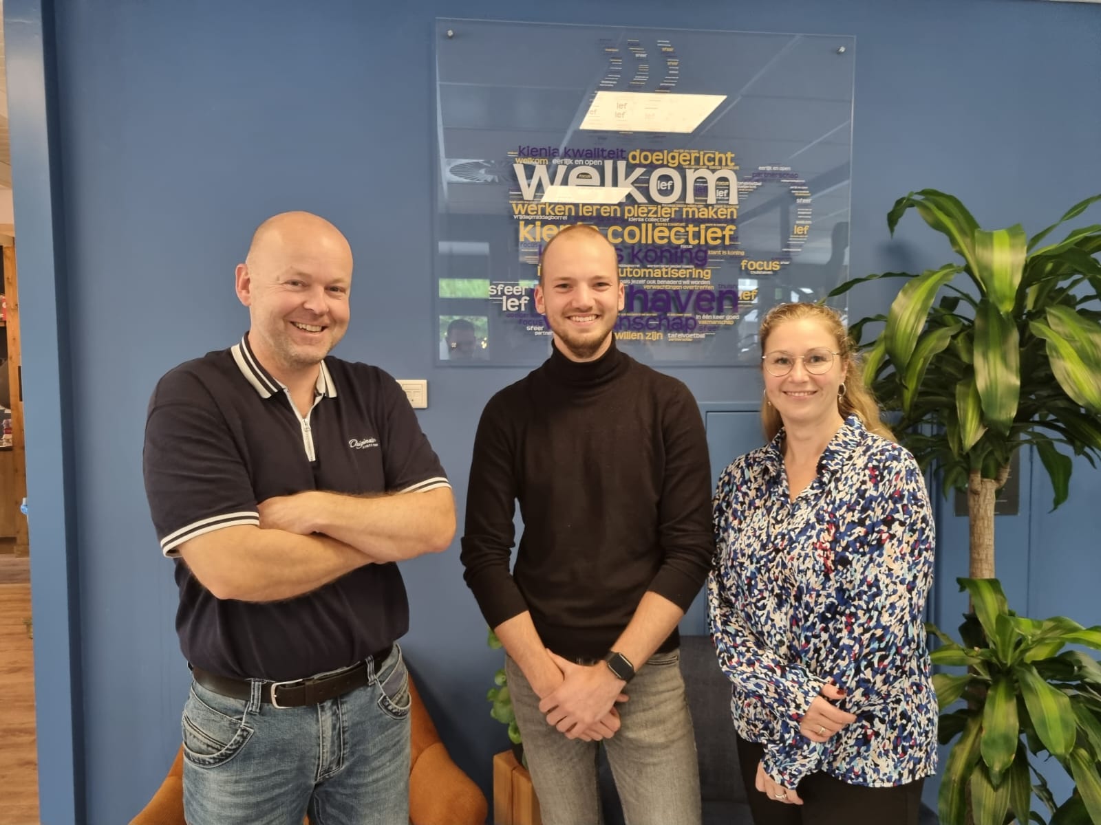 Nieuwe medewerkers Arjan, Gerjan, Desiree